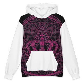 Uncle Benny ® Quantum Mandala Hoodie Neon Pink EST. 2020
